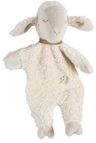 Fehn pupazzo a mano di pecora NATUR - compagno di giochi, aiuto per il sonno, pupazzo a mano e peluche con cotone da cotone da coltivazione biologica - per neonati e bambini da 0+ mesi