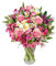 Luxury Peruvian Lily and Rose Bouquet – Handcrafted Fresh Flowers Featuring Cerise, Pink, White and Yellow Alstroemeria with Belle Roses – Long-Lasting Gift for Birthday, Anniversary or Any Occasion