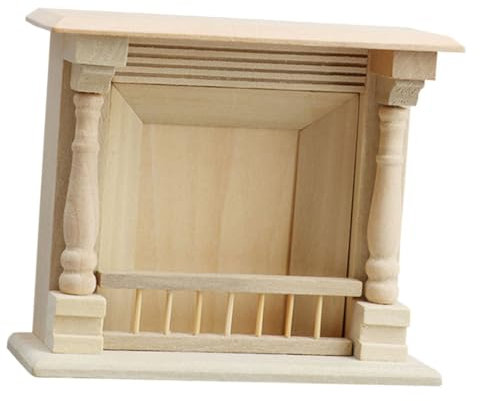 YARNOW Décoration Bois pour Maison De Poupée Mini Cheminée Non pour Meubles De Poupées Jouet pour Petite Cheminée Vintage