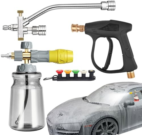 Rrlihjgu Spruzzatore schiumogeno per lavaggio auto - Lavatrice per schiuma per lavaggio auto, multifunzione, pulizia pavimento marciapiede da parete esterna, moto camion