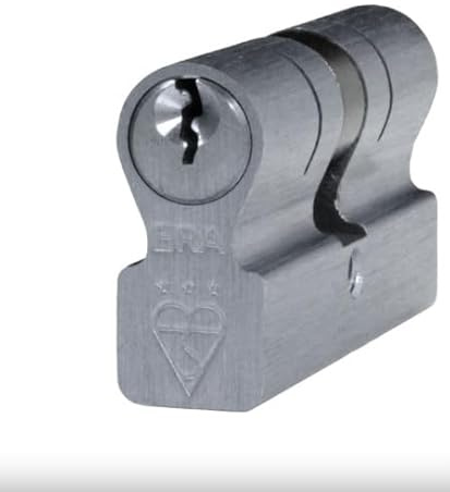 British Standard Kitemarked 6 Pin Invincible Double Door Cylinder – High Security Anti-Snap Euro Profile Lock Barrel for uPVC, Composite & Wooden Doors (Satin, 40mm/40mm)