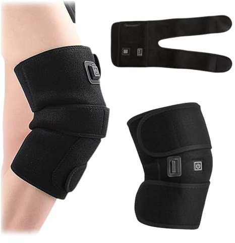 Ginocchiera riscaldata, Protezione termica USB per ginocchiere, Massaggiatore per Ginocchio, Ginocchiere riscaldate elettriche, terapia del calore per il sollievo dal dolore articolare, 3 livelli