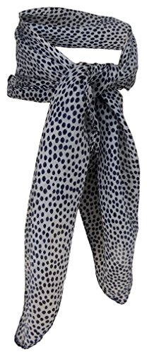 TigerTie damas paño-nicki en gris negro unicolor - pañuelo 100% de seda - 50 x 50 cm