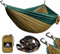 NATUREFUN Ultraleichte Reise Camping Hängematte | 300kg Tragkraft (300 x 200 cm) Atmungsaktiv, Schnelltrocknendes Fallschirm Nylon | 2 x Premium Karabiner, 2 x Nylon-Schlingen Inbegriffen | Draußen