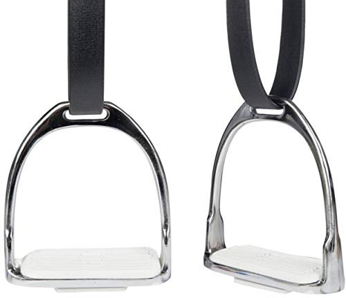 HKM 10006 Steigbügel mit Steigbügeleinlagen vernickeltes Eisen, 1 Paar, TW 12