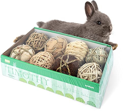 andwe Balles de Jeu et d'activité pour Petits Animaux, Jouets à mâcher pour Lapins, cochons d'Inde, Chinchilla