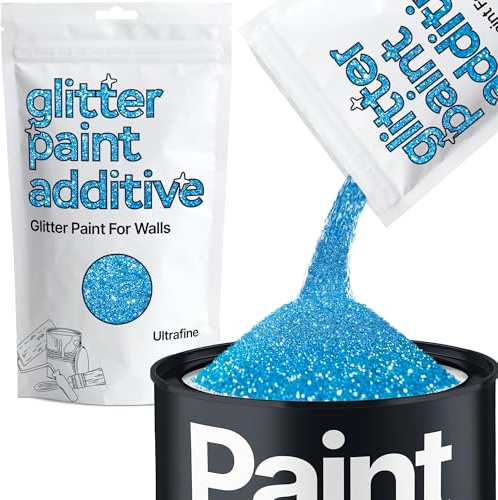 Hemway Ocean Blue Glitter Paint Additive Ultrafine 100g for Adding Sparkle | for Paints & Varnish | Paint Walls Sparkly Add to Emulsion, Acrylic or Lacquer Indoor