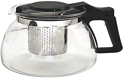 Tetera de Cristal con Filtro Inox Grande 900 ml. Tetera para te e infusiones. Medidas 13X13X13 Filtro inoxidable 7 X 5. Cristal de Borosilicato resistente.