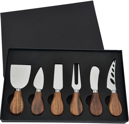 6 PCS Cheese Knife Set, Cheese Knives Stainless Steel Slicer Cheese Knife