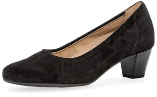 Gabor Escarpins classiques pour femme, chaussures à talons pour femme, semelle intérieure amovible, largeur supplémentaire confortable (H), Noir 47, 37.5 EU Weit