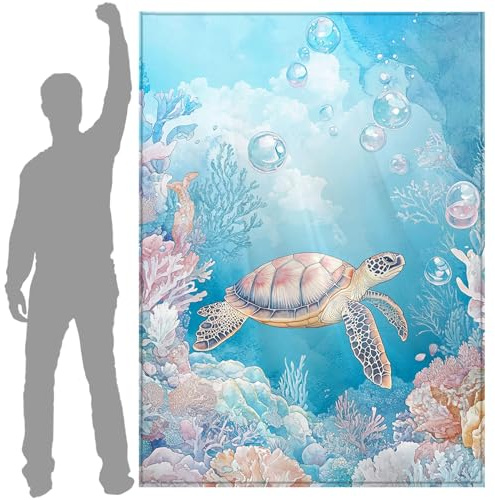 LXTOPN Telo mare in microfibra XXL, 200 x 145 cm, asciugamano da spiaggia grande, senza sabbia, leggero, con tartarughe, da spiaggia