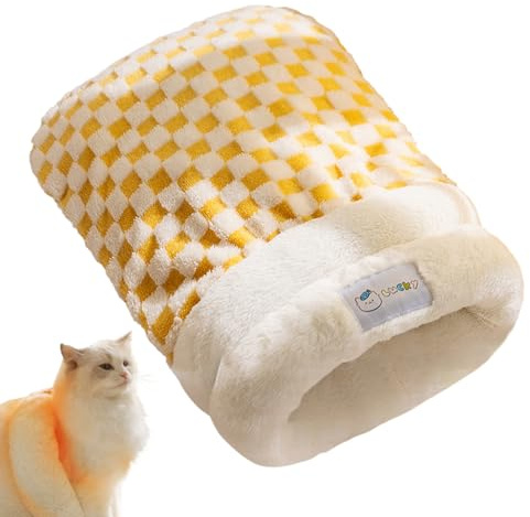 Generico Cat Cave Bed - Maison CATTO CATTO Maison | Cavernes pour Chats Doux | Callo Chien Bedw Convient pour Animaux De Compagnie Intérieur, Confort, Intimité Et Repos Poires Toutes Les Saisons