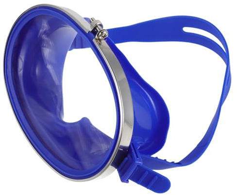 UPKOCH Waterproof Snorkeling Mask with Anti-fog Tempered Glass, Blue Pvc Frame Dive Goggles for Men, Women, and Fishing, Swimming, and Water Sports Gear