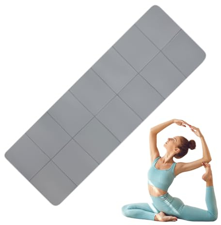 Estera De Yoga Gruesa - 183x61x0,4 Cm Estera De Yoga Antideslizante, Esteras De Ejercicio De Meditación para Hombres Y Mujeres, Almohadilla De Ejercicio De Piso De Pilates Gruesa Y Plegable para Apart