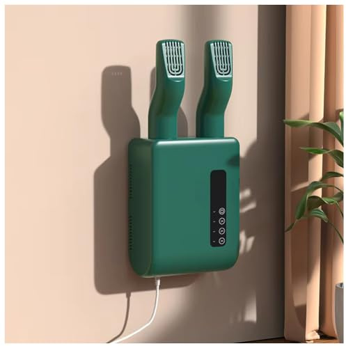 Secador de zapatos, secador eléctrico de pared para calcetines, guantes, secador silencioso de botas con temporizador de 3 horas de temperatura constante, desodorante inteligente para botas de trabajo