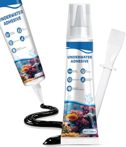 Aquarium Sealant, Aquarium Glue, Aquarium Silicone, Fish Tank Sealant,150ml | Fish Tanks, Glass Cabinets, Underwater Landscaping, Waterproof and Sealed, Safe formula, Long Lasting Protection, Easy to Use