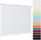 etusimo Klemmfix Plissee Rollo Faltrollo nach Maß | Breite 20-130 cm | Höhe 30-250 cm | Klemmträger Montage ohne Bohren | Sonnenschutz Blendschutz (Breite 120,1-130 cm x Höhe 30-100 cm, Weiß)