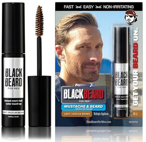 Blackbeard for Men - temporary brush-on colour 12ml (0.40oz) (Light/Medium Brown)