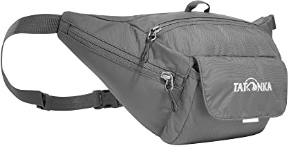 Tatonka Bauchtasche Funny Bag M - Robuste Hüfttasche mit großem Reißverschlussfach, Zwei Seitentaschen und Einer Fronttasche (Titan Grey)