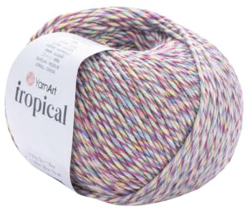 55% bomull 45% Pac YarnArt jeans tropiskt flerfärgat sportgarn 1 hud/boll 50 g 174 yds (621)