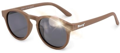 Maesy Gafas de Sol Niños 3-6 Años - Lentes Polarizadas UV400 Categoría 3 - Montura Flexible - Diseño Moderno, Seguras y Cómodas - Faela, Marrón