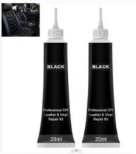 KOAHDE Crema Riparazione di Graffi in Pelle,Crema per Riparazioni in Pelle Sedili Auto,Crema di Riparazione in Pelle,Balsamo Riparazione Pelle,Crema Specifica Per Prodotti In Pelle,Nero,20ML,2Pcs