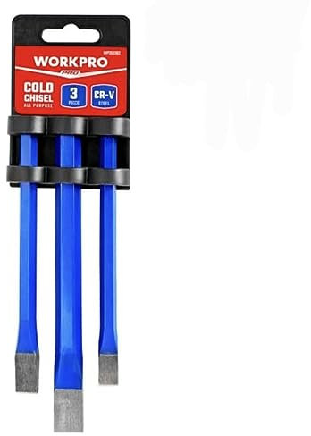 WORKPRO Lot de 3 burins en fer