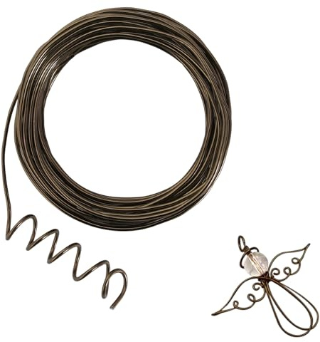 32.8 Feet Brown Aluminum Craft Wire, 9 Gauge 3mm Thickness Sculpting Wire, Armature Wire for Sculpting, Bendable Metal Craft Wire for Making Dolls Skeleton DIY Crafts