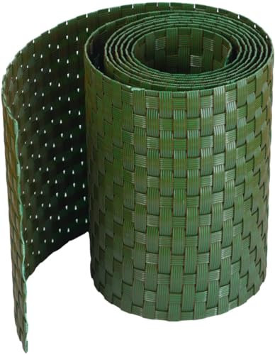 Generico Rotolo Frangivista in Polyrattan per Recinzione Esterna - Strisce Resistenti alle Intemperie per Recinzioni, Balconi e Terrazze - Facili da Installare 255 cm x 19 cm (Verde)