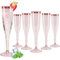 Sektgläser Plastik 30 Stück Kunststoff Champagner Gläser 150ml Roségold Kante und Glitter Mehrweg für Geburtstag Hochzeit Party Picknicks Outdoor (Roségold)