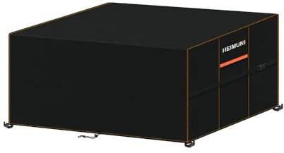 HEIMUNI Housse Table de Jardin 130x80x80cm, Bache Table Exterieur Tissu Oxford 420D Housse Salon de Jardin Imperméable Anti-UV Bache de Protection Exterieur Table avec Aération
