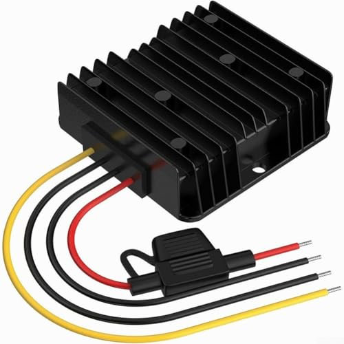 12V To 24V 15A DC Step Up Transformer, IP68 Waterproof Voltage Transformer 15A 360W Step Up Converter With Fuse, For Golf Cart Light Solar System