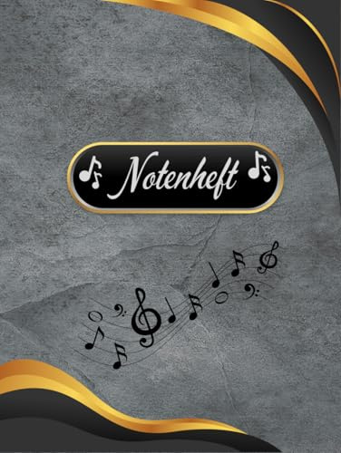 Notenheft Trompete DIN A4 Notenbuch Posaune Musikunterricht Waldhorn Notenlinienheft Große Lineatur Blasinstrumente Anfänger Kornett Querflöte ... Notensysteme Bariton Musiker Fagotte 01A09