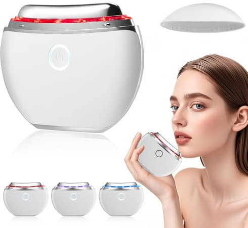 Luqixcey EMS Gua Sha Appareil de Massage Visage Gua Sha Électrique avec 4 Modes Chaleur & Vibration Anti-âge EMS Appareil Visage Facelift