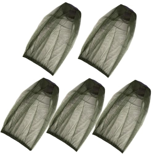 SOESFOUFU 5 Pezzi Cappello Zanzariera Multi-funzione da Apicoltore Leggero Rete Protettiva Traspirante Portatile per Campeggio e Escursionismo Donna