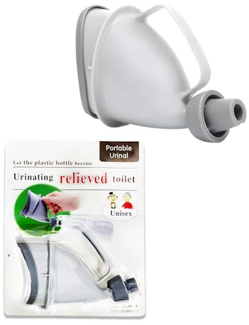 HUVZOR 1 x orinatoio portatile per donne, imbuto riutilizzabile per la minzione femminile, vasino da piedi per la gravidanza, portatile, grigio