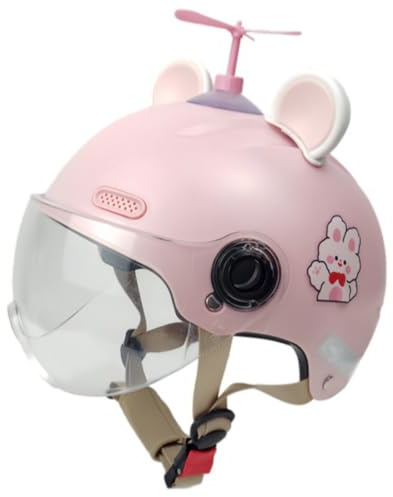 Children's Motorcycle Crash Helmet, Kids 3/4 Jet Helmet for 5-15 Years Old Boys and Girls ECE 22.06 Approved Children's Moped Helmet with Sun Visor B,44-55cm