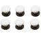 FBSHOP(TM) Lot de 6 boutons de porte en porcelaine blanche pour placard/armoire/tiroir/salle de bain