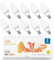 Aigostar - Bombilla LED C37, Forma de Vela, E14 Casquillo Fino, 6W Equivalente a 42W, Luz Calida 3000K, 510 Lúmenes, CRI mas de 80, No regulable, Pack 10 uds