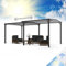 Blumfeldt Pavillon 3 x 5,6m, Aluminium-Pavillon mit Dach aus Polycarbonat, Pavillon Wasserdicht, Stabil & Winterfest, Langlebige Pergola Freistehend, Gartenpavillon für Terrasse & Balkon oder Carport