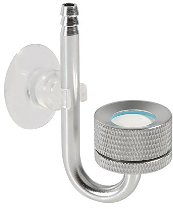 HEEPDD Aquarium CO2 Diffuser, CO2 Atomizer Aluminium Alloy Fish Tank Supplies for CO2 Aquarium Systems (silver)