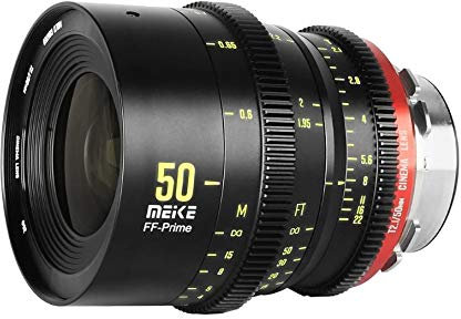 Meike Prime 50 mm T2.1 - Objetivo Cinema, Formato Completo, para Alta resolución de hasta 6K/8K, para Canon RF
