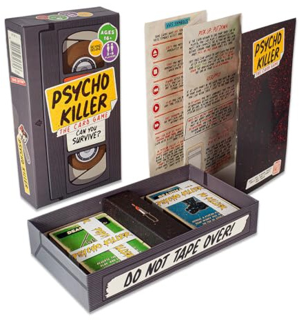 Psycho Killer: The Card Game - a fast-paced, strategic and hilarious game based on your favourite retro horror and slasher films, for ages 15 to Adult
