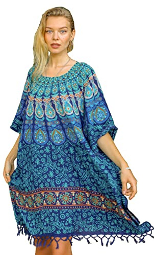 Strandklänning - Beach Kaftan - Baddräktsöverdrag - Boho Chic Wrap