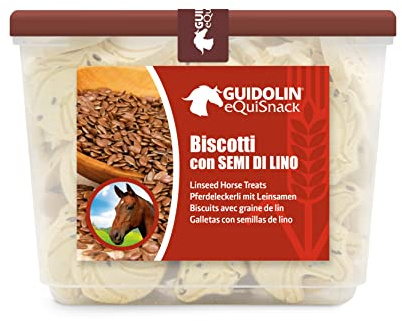Guidolin Horses Linseed Equisnack – Biscotti per Cavalli con veri semi di lino Snack Naturale e artigianale 700 g