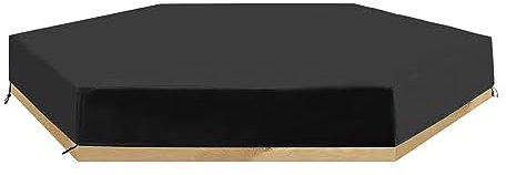 Copertura per sabbiera, copertura per sabbiera, impermeabile, in tessuto Oxford 420D, esagonale, con coulisse. Protezione per sabbiera per esterni, protegge sabbia e giocattoli da polvere e pioggia