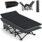 ATORPOK SHOP Camp Beds for Adults with Cushion Comfortable, Travel Camping Cot for Sleeping，Lightweight Folding Bed with Carry Bag Supports 450 lbs