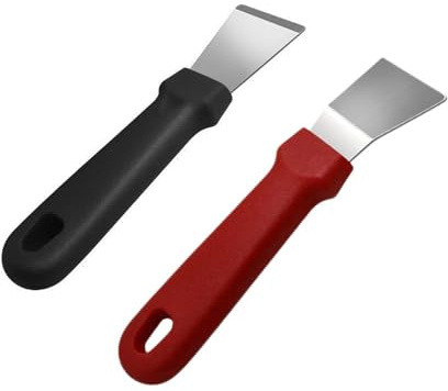 Grattoirs de Nettoyage pour Fours,2 PCS Grattoir Multi Cuisine en Acier Inoxydable avec Poignées en Plastique Outils de Nettoyage pour Gratter Glace et Nettoyer Congélateurs