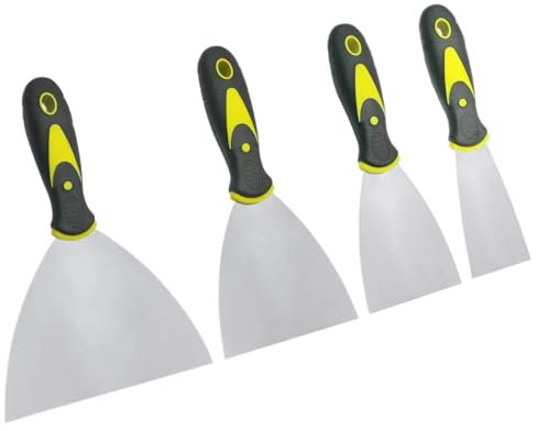 Juego De 4 Espátulas De Metal For Paneles De Yeso, Calcomanías, Papel Tapiz, Horneado, Parches Y Pintura