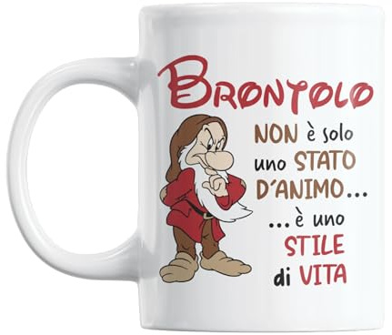 Gesar Tazza Divertente da Ufficio - Brontolo - Regali Originali e Divertenti